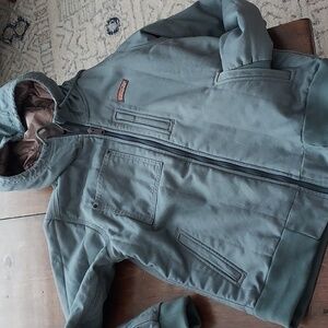 Patagonia All Seasons Canvas Bomber Hoody Jacket Noveau Green Women's M